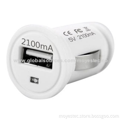 5V/2.1A Dual-USB Car Charger for iPhone/iPad/Samsung Galaxy Tab/PDA, GPS, Mobile Phone